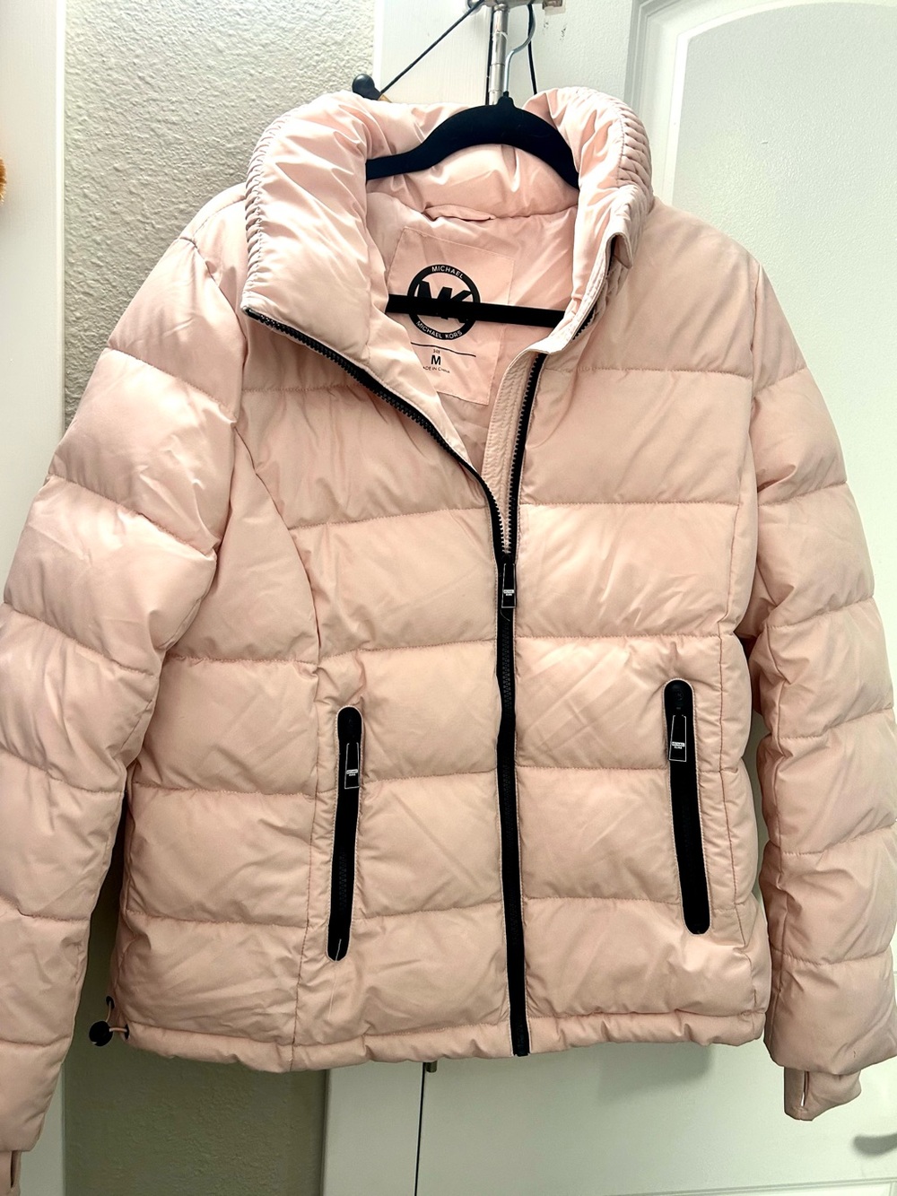 Michael Kors Light Pink Quilted Puffer Jacket